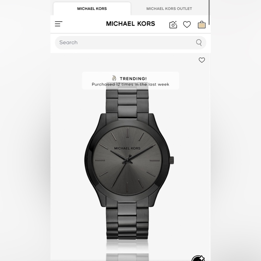 Michael Kors Black-Tone Runway Watch